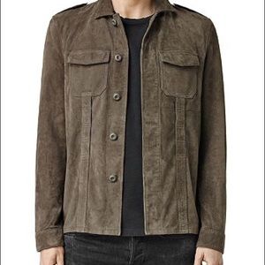 ALL SAINTS ADISHAM SUEDE SHIRT